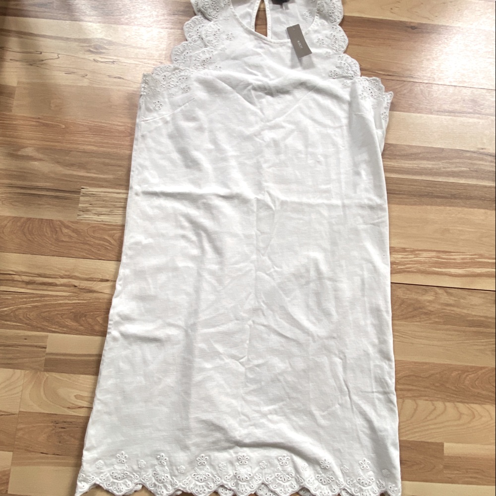 NWT J Crew Ivory Eyelet Dress sz XS